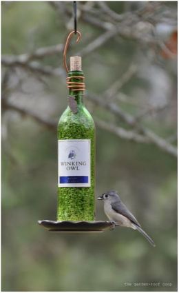 wine bottle bird feeder winestyles