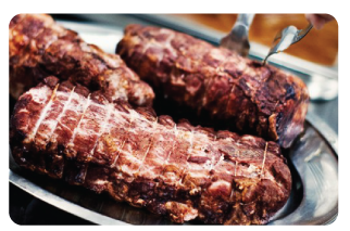 roast pork loin rosemary with garlic image