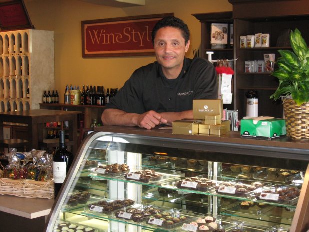 Bob behind the counter at WineStyles