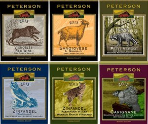 Peterson wine labels