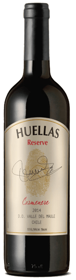Huellas Reserve Carmenere wine bottle
