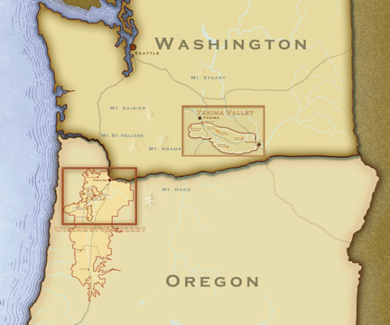 Owen Roe vineyard map