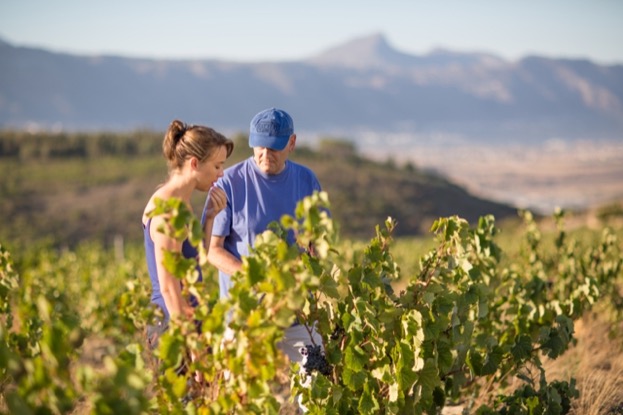 Waterkloof-Winemaker-Nadia-Barnard-with-estate-owner-Paul-Boutinot-LR