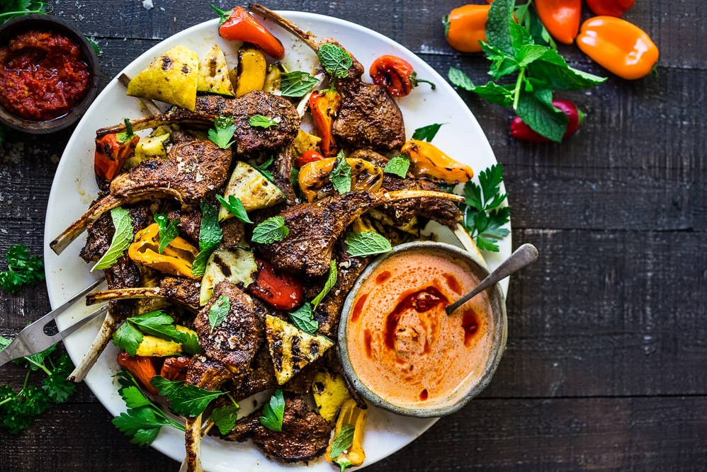Grilled-lamb-Chops-with-Harissa-yogurt-4