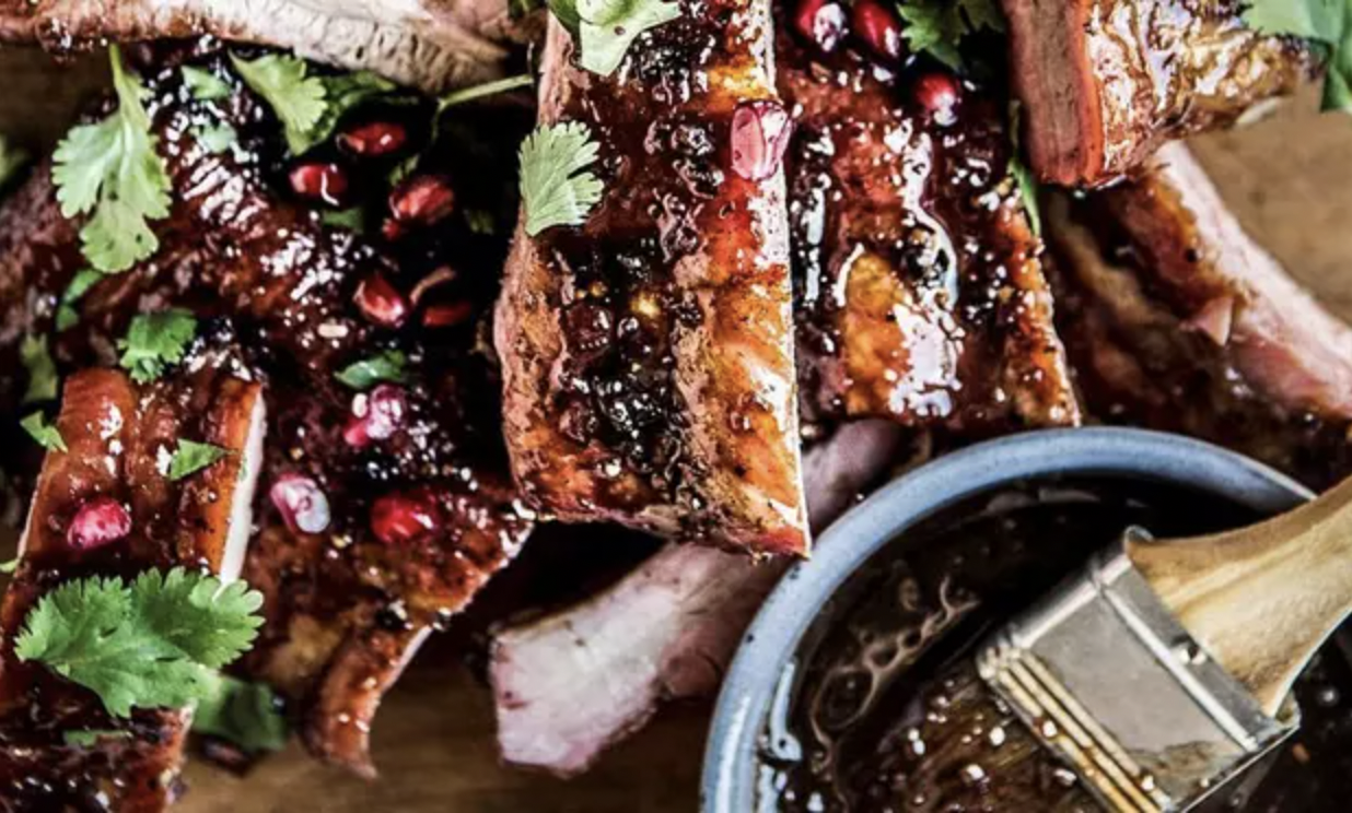 Smoked Pomegranate Baby Back Ribs