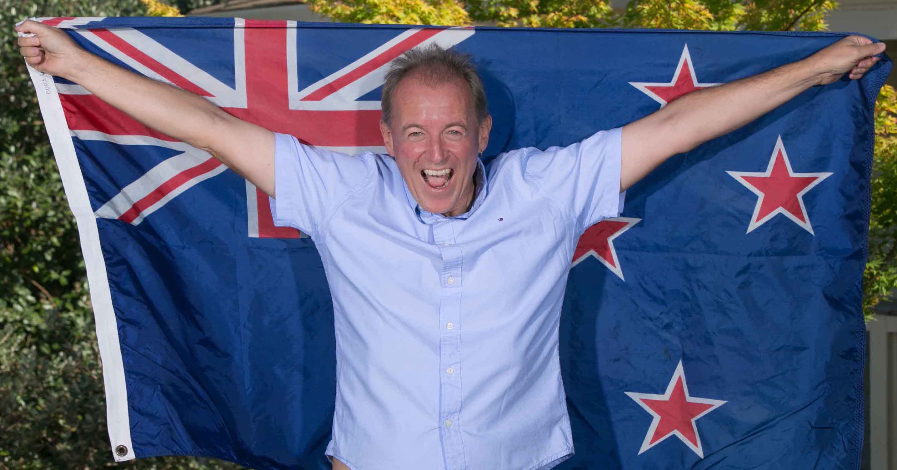 Photo Nick with NZ flag