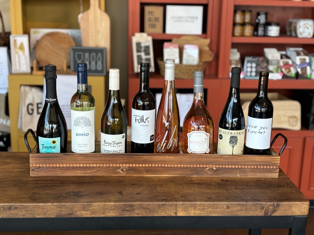 A collage of porch wines