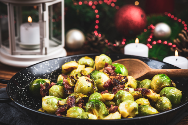 Roasted brussels sprouts holiday wine pairing